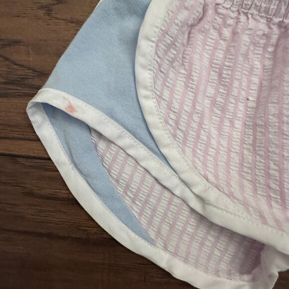 Color Works/Funtasia Too Pink Seersucker Athletic Shorts 2T - Picture 2 of 5